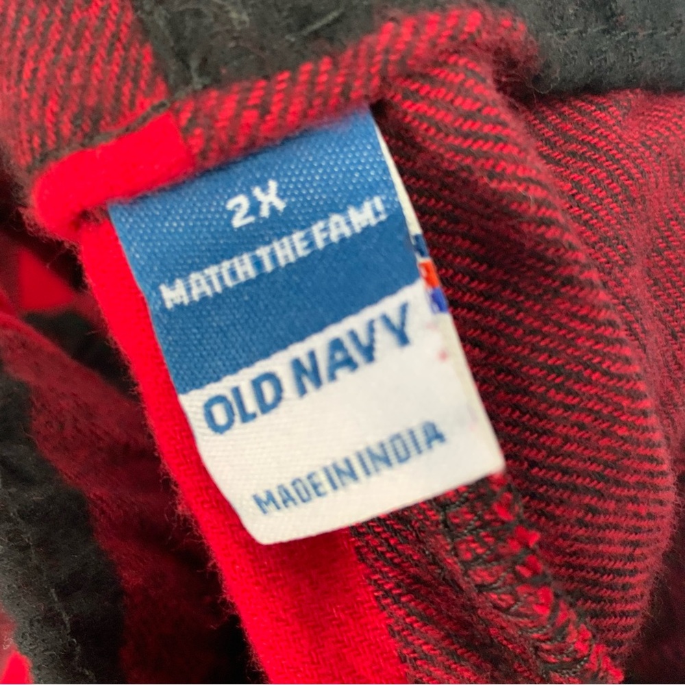 Old Navy Buffalo Plaid Pajama Set. Women’s Size 2XL. Black/Red. (NWT). - Picture 7 of 8